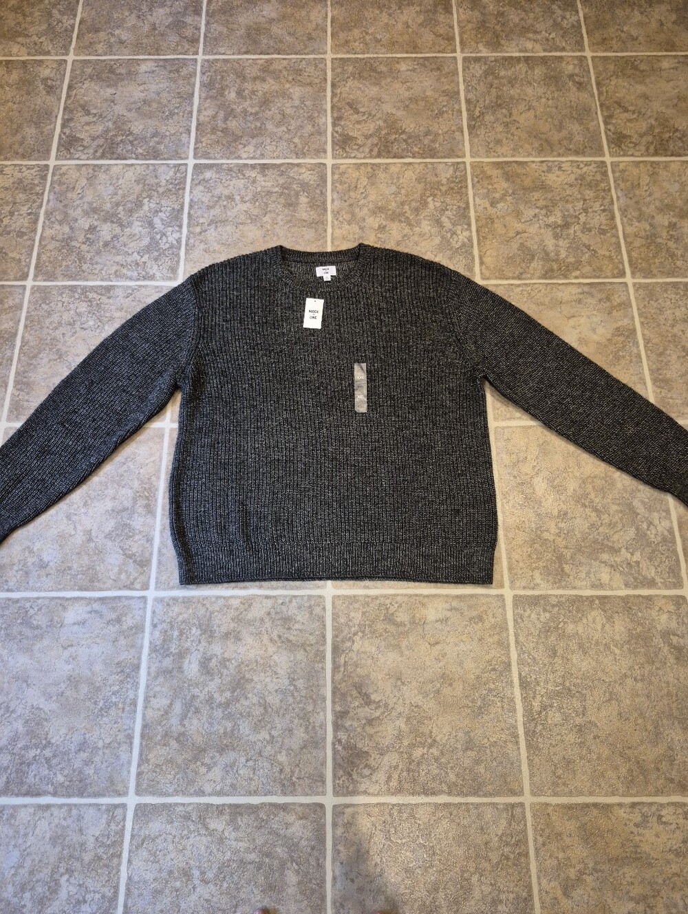 NWT Mode Of One Men's Crewneck Knit Sweater - Deep Black Size XXL, Soft!!!!